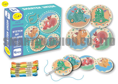 Wooden Stitch By Colors Art Kit Set
